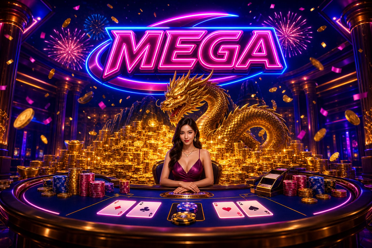 Trò chơi quay số trên nền tảng MEGA với vòng quay may mắn nhiều phần thưởng