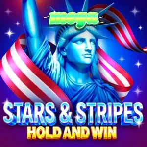 Giao diện trò chơi Stars & Stripes Hold and Win với các biểu tượng rực rỡ